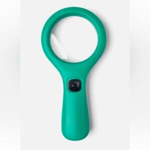 Green Round 3x LED Magnifying Glass Seniors Reading Inspection Coins Jewelry